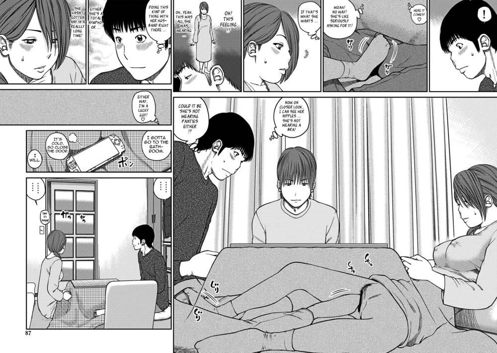 Hentai Manga Comic-33 Year Old Unsatisfied Wife-Chapter 5-Under The Kotatsu-4